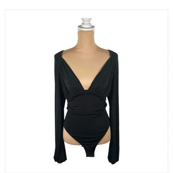 Free‎ People In Your Arms Black Bodysuit 🎀~NWT~Small - Picture 3 of 11